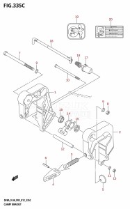 DF8A From 00801F-610001 (P01)  2016 drawing CLAMP BRACKET (DF9.9A:P03)