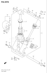 15002F-310001 (2013) 150hp E01 E40-Gen. Export 1 - Costa Rica (DF150T) DF150 drawing TRIM CYLINDER