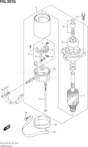 02504F-510001 (2005) 25hp P03-U.S.A (DF25A  DF25AQ  DF25AR  DF25AT  DF25ATH) DF25A drawing STARTING MOTOR (DF30ATH:P03)