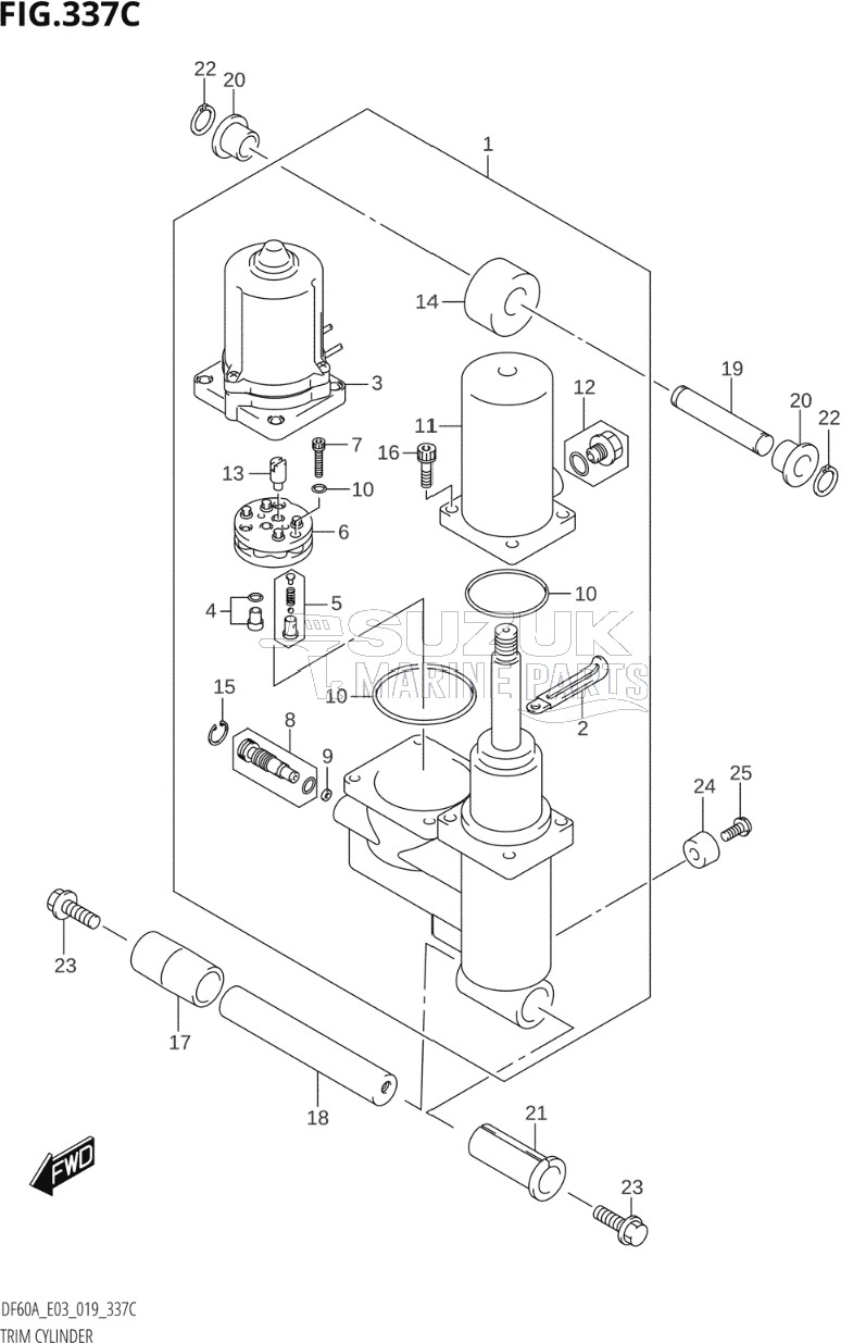 TRIM CYLINDER (DF50AVT,DF60AVT)