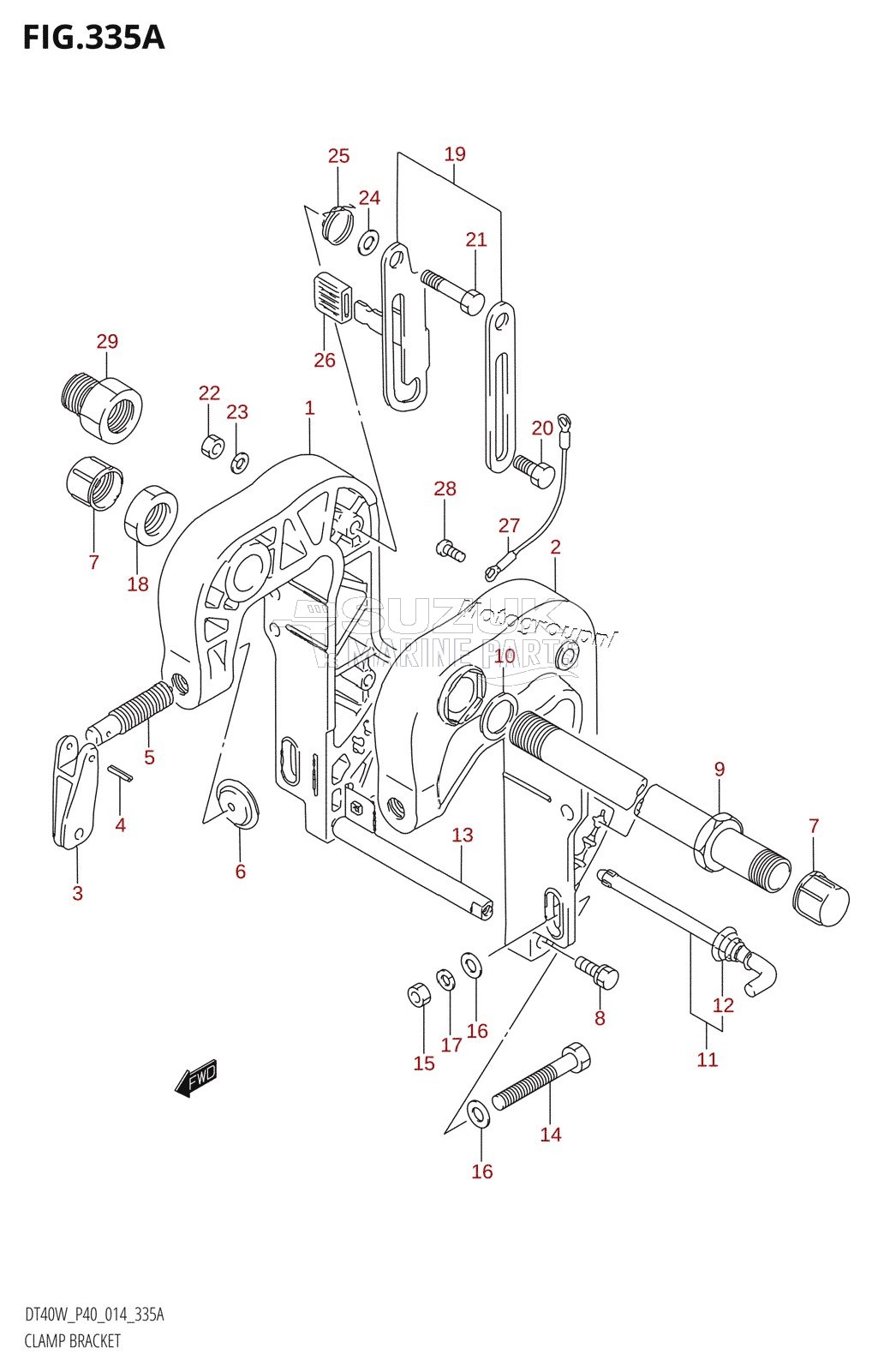 CLAMP BRACKET (DT40W:P40)