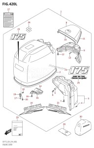 DF150ZG From 15002Z-410001 (E40)  2014 drawing ENGINE COVER ((DF175T,DF175Z):E40)