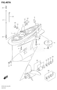 25004F-910001 (2019) 250hp E03-USA (DF250ST) DF250ST drawing GEAR CASE (DF200T)