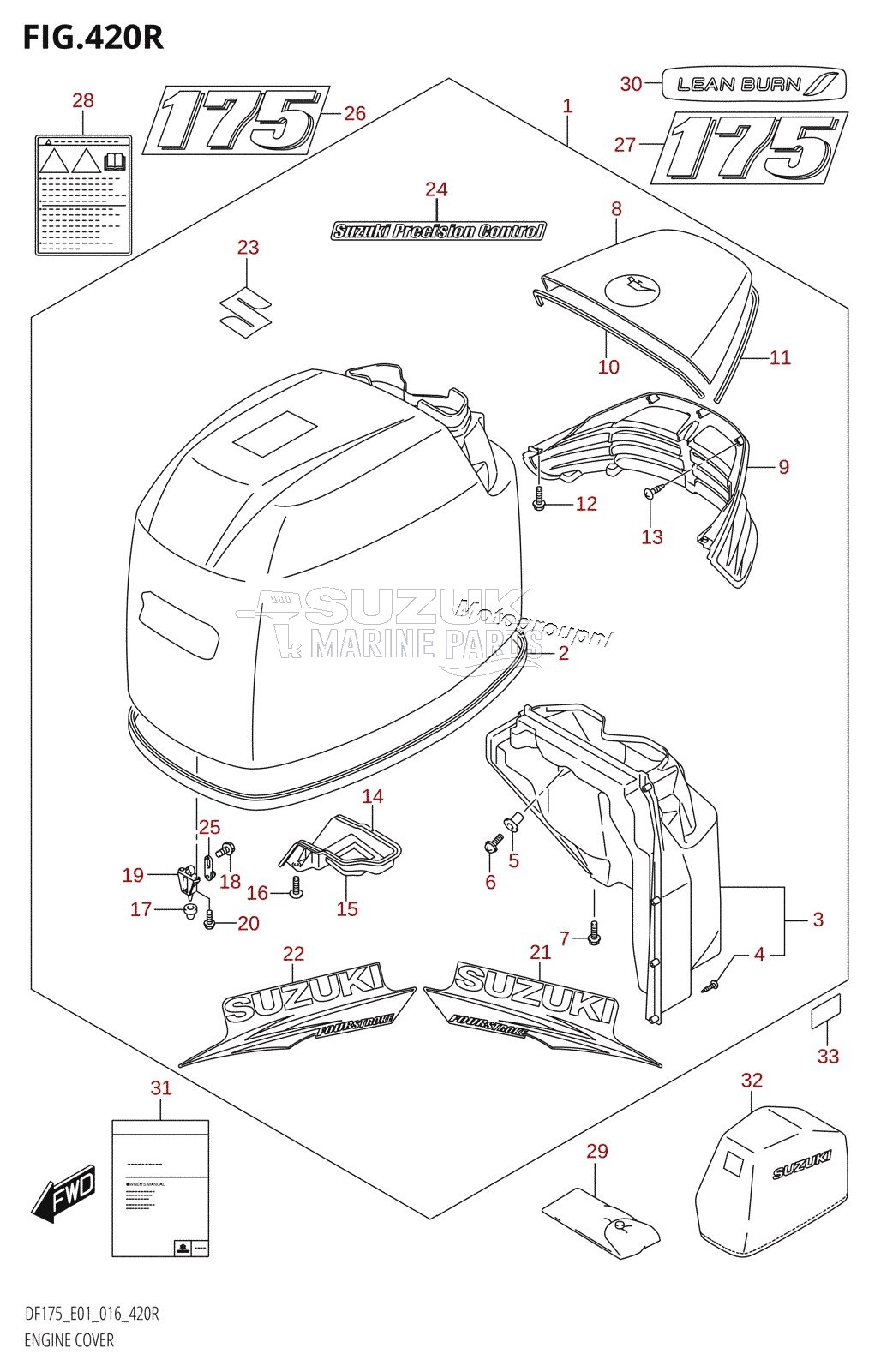 ENGINE COVER (DF175TG:E40,DF175ZG:E40)