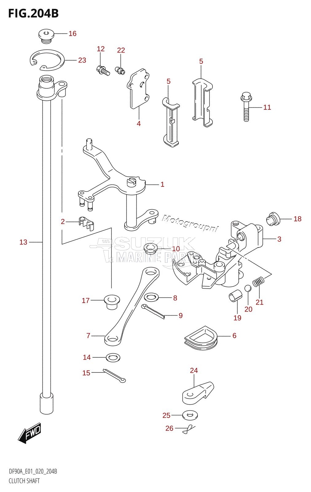 CLUTCH SHAFT (DF90AWQH)