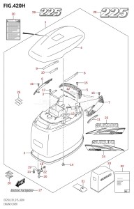 DF250 From 25003F-510001 (E01 E40)  2015 drawing ENGINE COVER ((DF225T,DF225Z):E40)