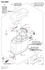 DF200 From 20002F-510001 (E01 E40)  2005 drawing ENGINE COVER ((DF200T,DF200Z):E40)