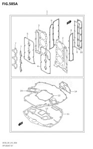 20002Z-410001 (2014) 200hp E01 E40-Gen. Export 1 - Costa Rica (DF200Z) DF200Z drawing OPT:GASKET SET