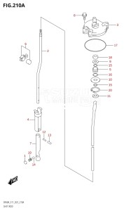 04005F-240001 (2022) 40hp E34-Italy (DF40ASVT  DF40ASVT) DF40A drawing SHIFT ROD (DF50AVT,DF50AVTH,DF60AVT,DF40ASVT,DF60AVTH)