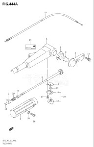 01503F-210001 (2012) 15hp P01-Gen. Export 1 (DF15  DF15R) DF15 drawing TILLER HANDLE (DF15:P01)