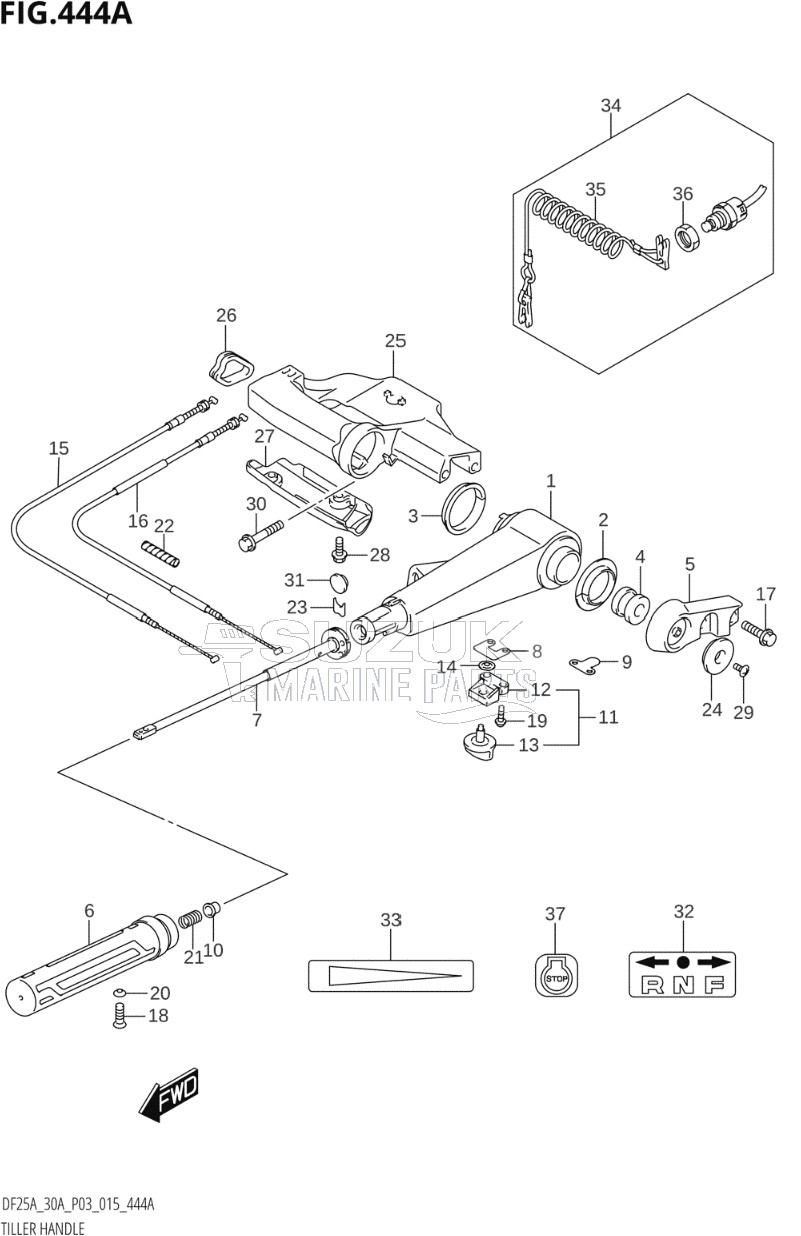 TILLER HANDLE (DF25A:P03)