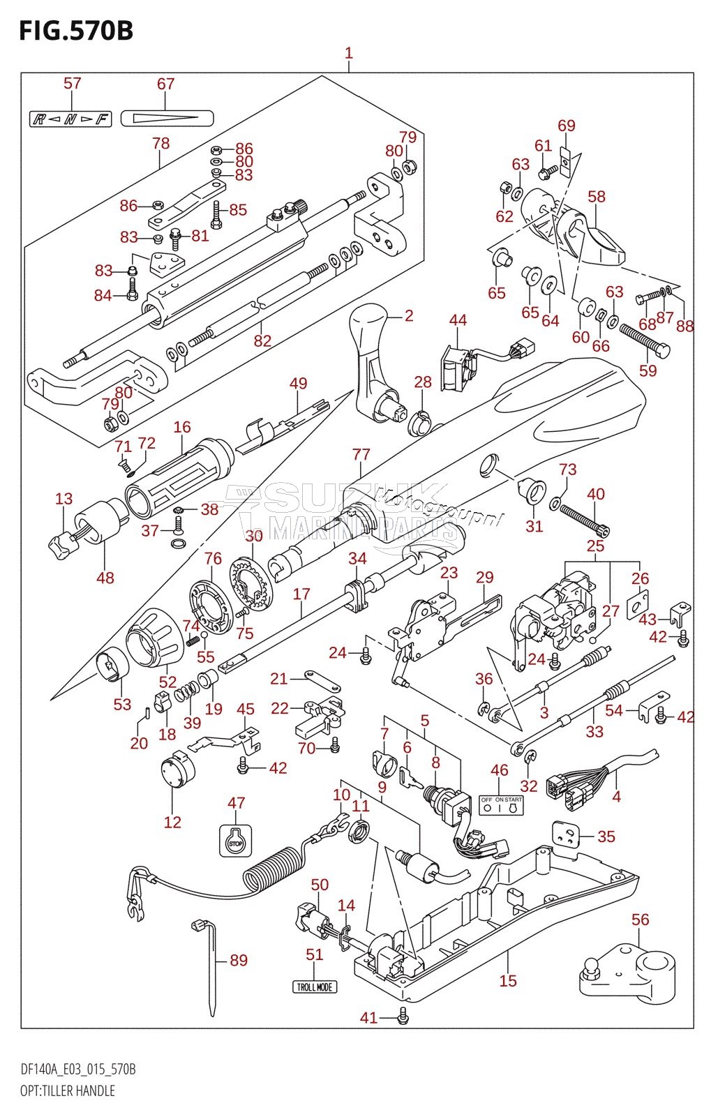 OPT:TILLER HANDLE (DF115AT:E03)