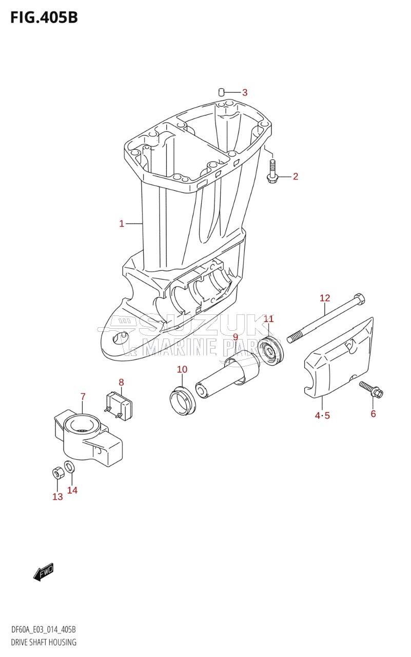 DRIVE SHAFT HOUSING (DF50A)