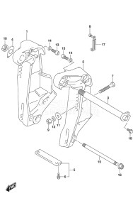 Outboard DF 140A drawing Clamp Bracket