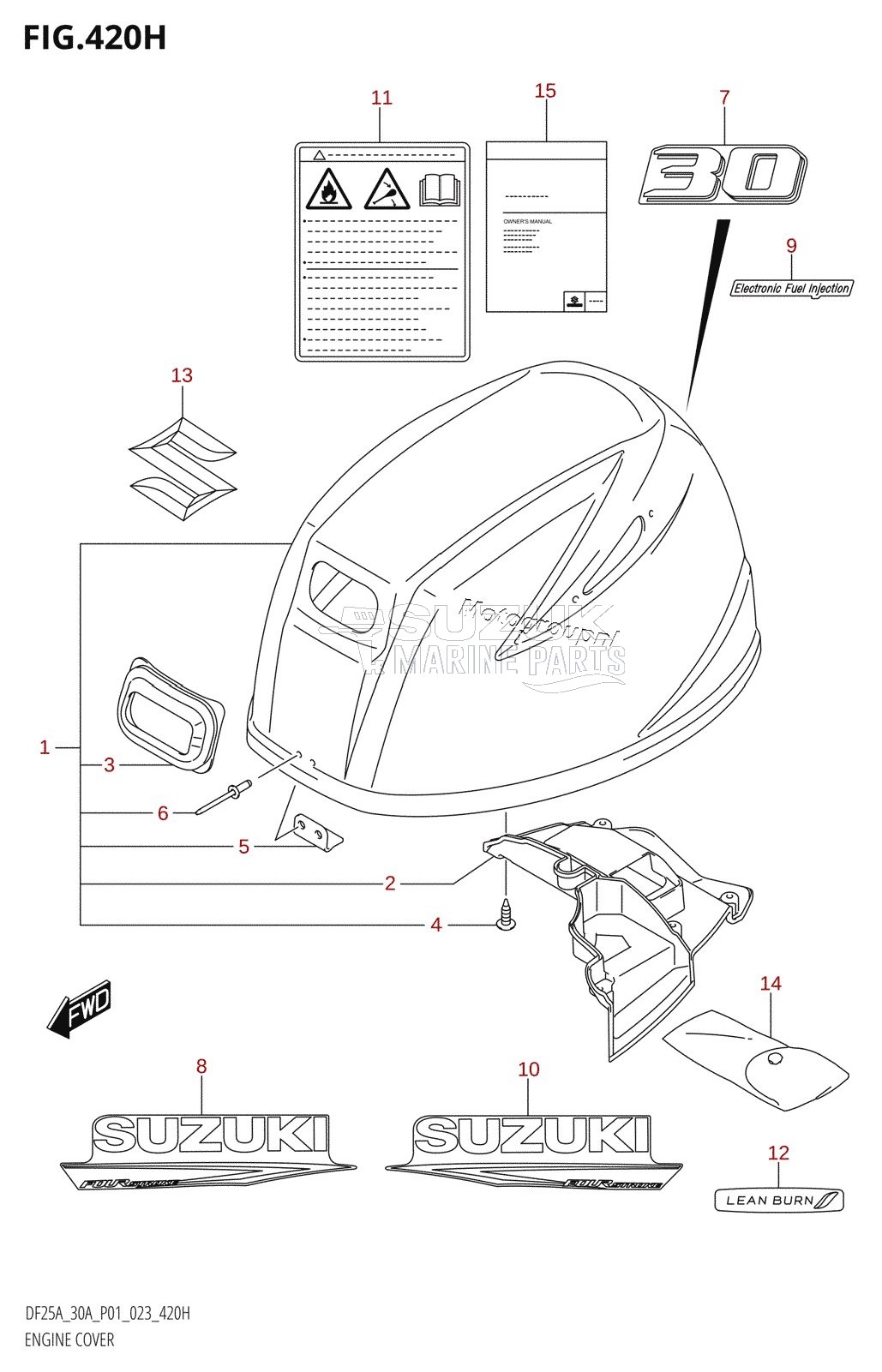 ENGINE COVER (021:(DF30A,DF30AR,DF30AQ,DF30AT,DF30ATH))