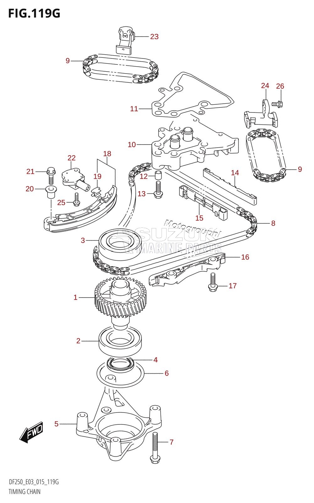 TIMING CHAIN (DF250ST:E03)