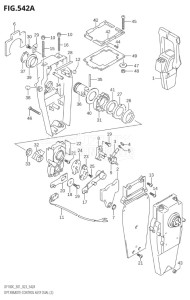 10005F-340001 (2023) 100hp E01-Gen. Export 1 (DF100C) DF100C drawing OPT:REMOTE CONTROL ASSY DUAL (2)