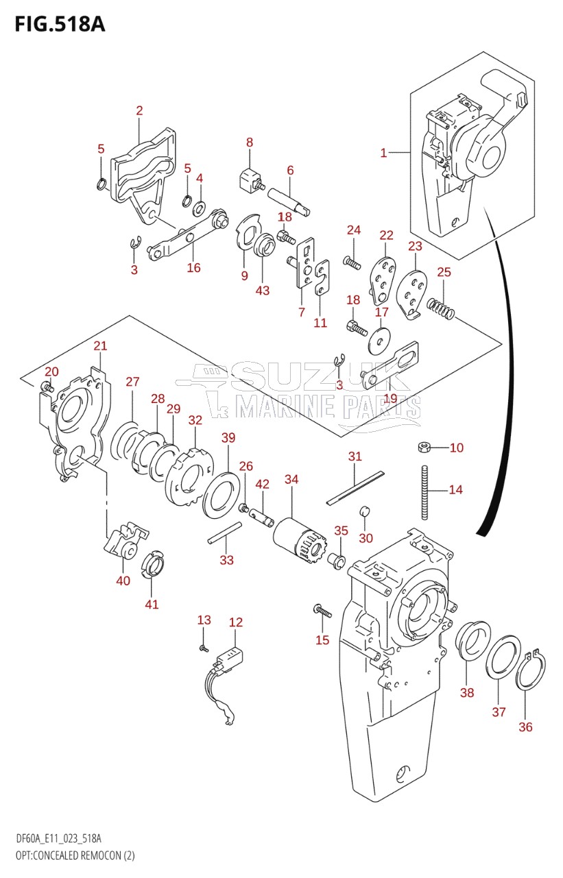 OPT:CONCEALED REMOCON (2) ((DF40A,DF50A,DF60A,DF40AST,DF50AVT,DF60AVT):(021,022,023))