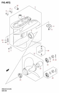 DF50A From 05003F-310001 (E01)  2013 drawing GEAR CASE (DF60AQH:E01)