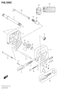 02002F-040001 (2020) 20hp P03 E03-USA (DF20A  DF20A   DF20A    DF20AT  DF20AT   DF20AT    DF20ATH  DF20ATH   DF20ATH) DF20A drawing CLAMP BRACKET (DF9.9BR,DF15AR,DF20AR)