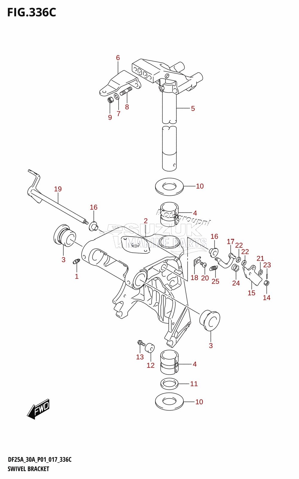 SWIVEL BRACKET (DF25AT:P01)