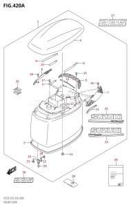 DF250Z From 25003Z-040001 (E03)  2020 drawing ENGINE COVER (DF225T,DF225Z)