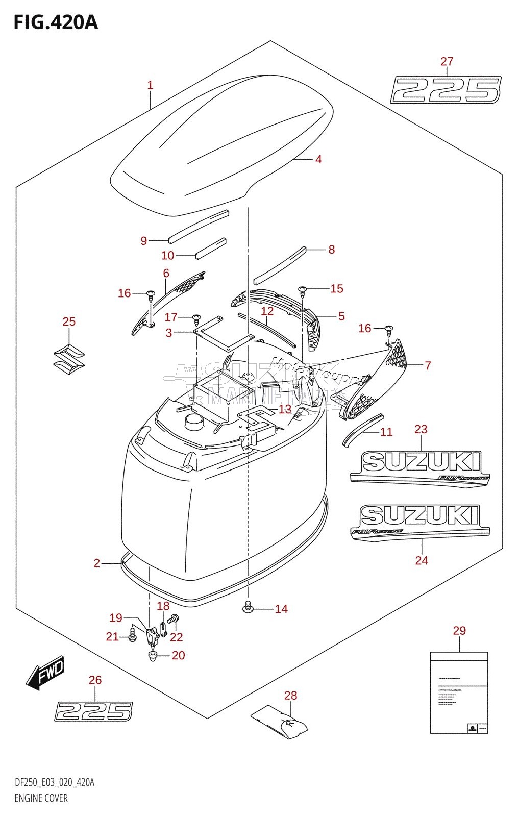 ENGINE COVER (DF225T,DF225Z)