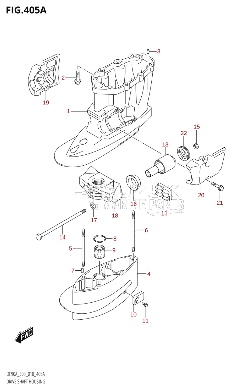 DRIVE SHAFT HOUSING (DF70A,DF90A)