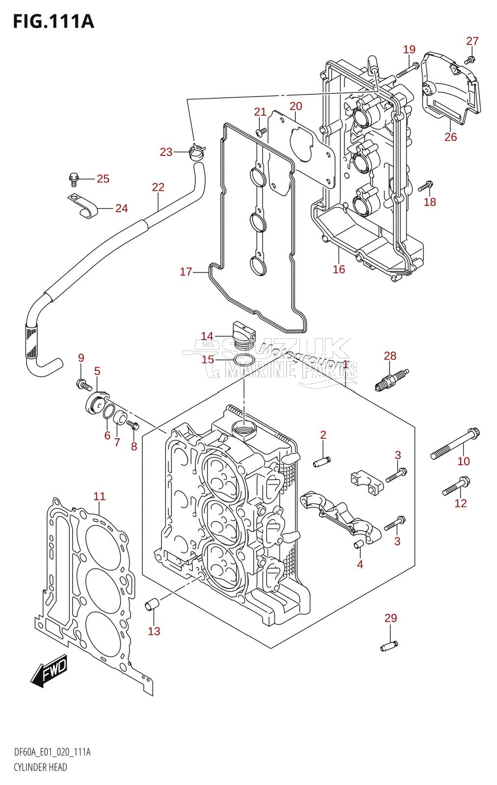 CYLINDER HEAD (DF40A,DF40AQH,DF40ATH)