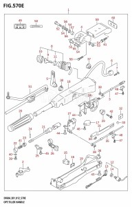 DF50A From 05003F-210001 (E01)  2012 drawing OPT:TILLER HANDLE (DF60A:E40)