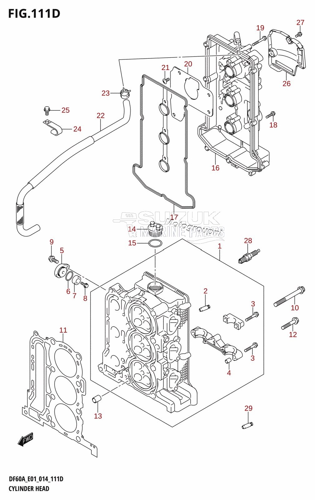 CYLINDER HEAD (DF40AST:E34)