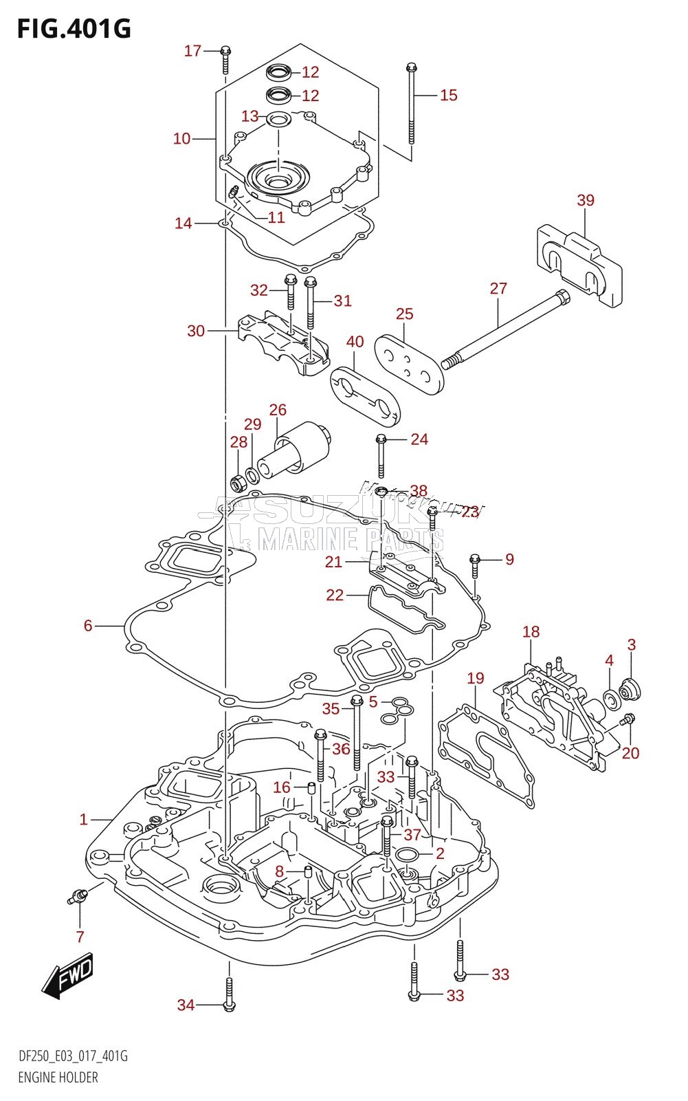 ENGINE HOLDER (DF250ST:E03)