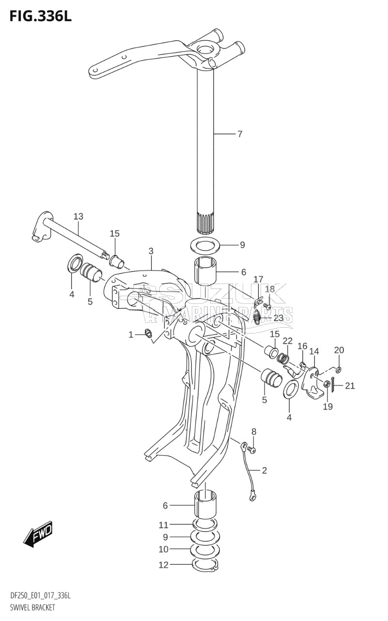 SWIVEL BRACKET (DF250Z:E01:(X-TRANSOM,XX-TRANSOM))