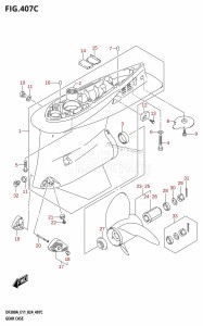 DF250ATSS From 25001N-440001 (E03)  2024 drawing GEAR CASE (DF250ATSS)