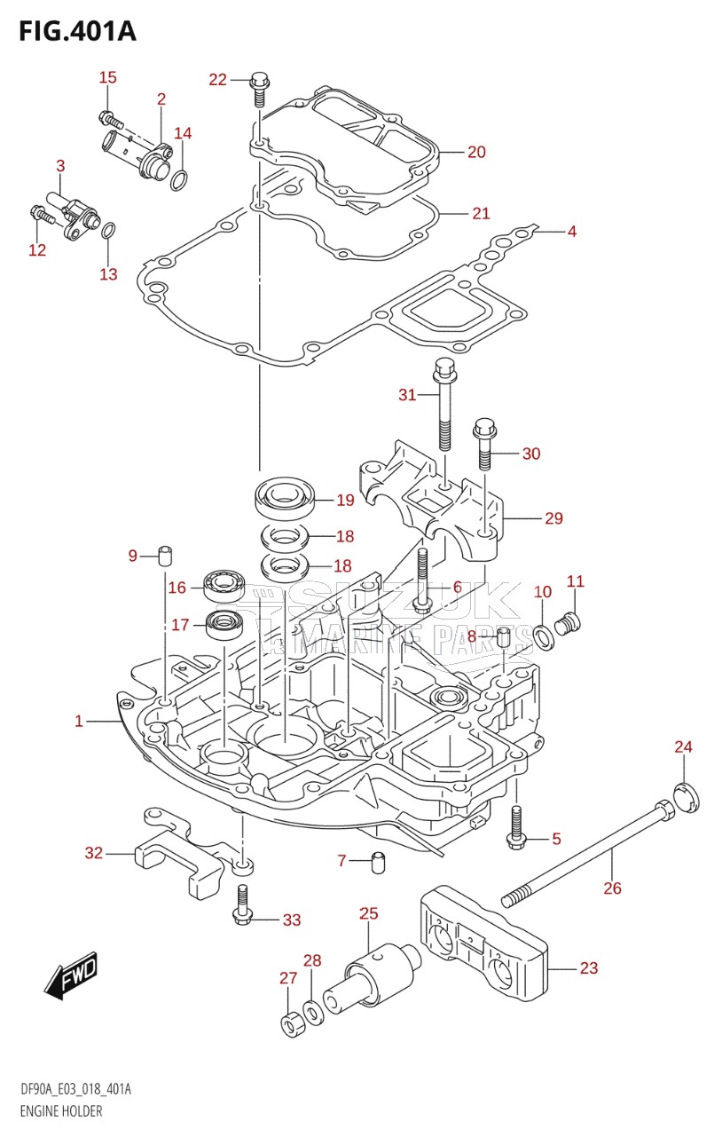 ENGINE HOLDER (DF70A,DF90A)