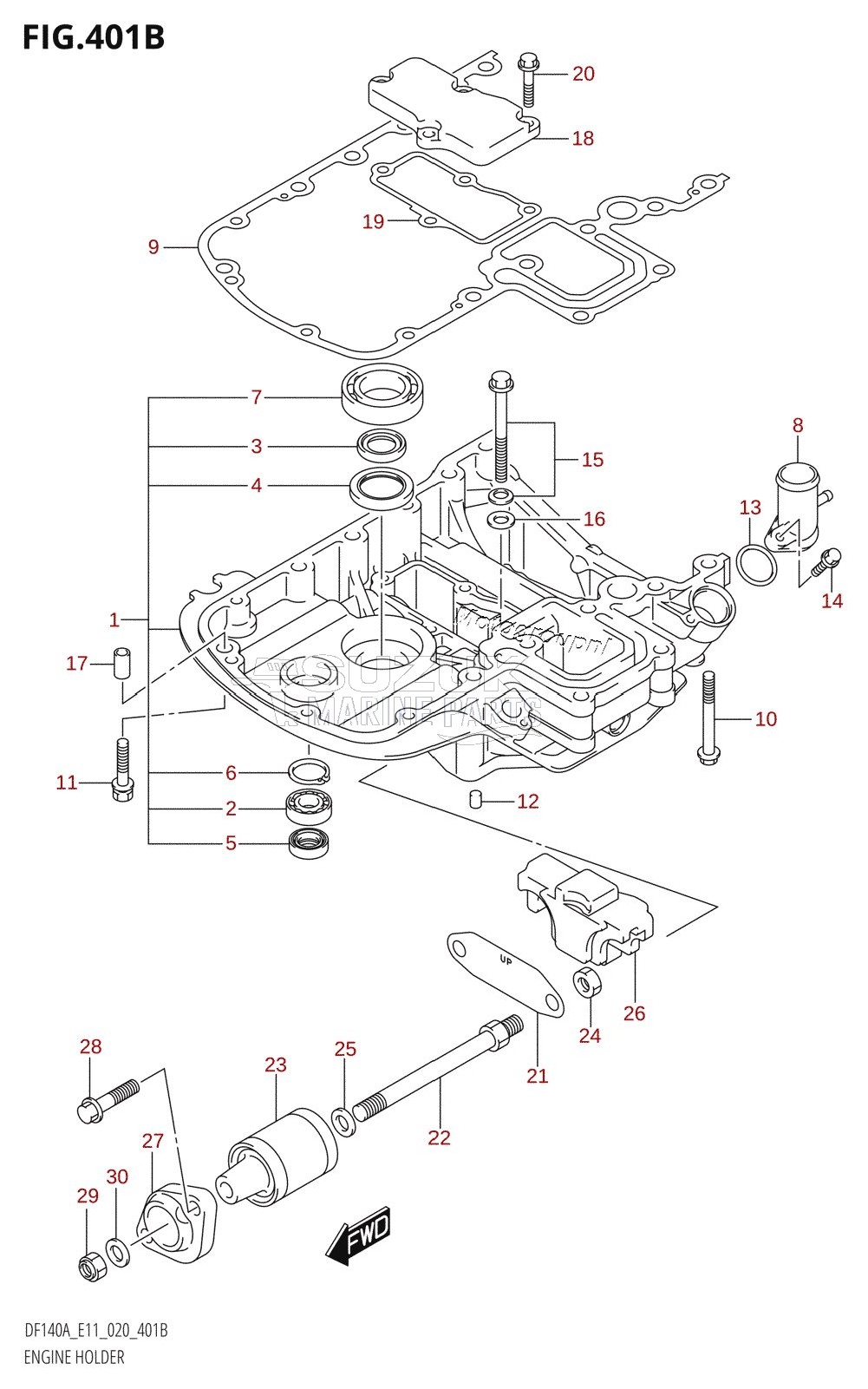 ENGINE HOLDER (DF115AT,DF115AZ,DF140AT,DF140AZ)