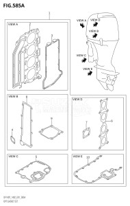 14001Z-680001 (2006) 140hp E01 E40-Gen. Export 1 - Costa Rica (DF140WZK6  DF140ZK6) DF140 drawing OPT:GASKET SET