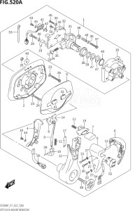 17503P-240001 (2022) 175hp E11-Gen. Export 2 (DF175AP    DF175AP) DF175AP drawing OPT:FLUSH MOUNT REMOCON (020,021)