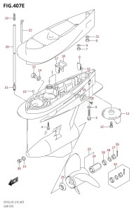 DF200Z From 20002Z-910001 (E01 E40)  2019 drawing GEAR CASE (DF225T,DF250T)