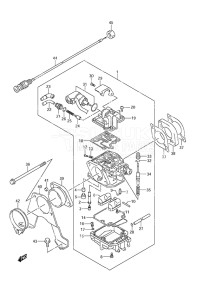 Outboard DF 25 V-Twin drawing Carburetor