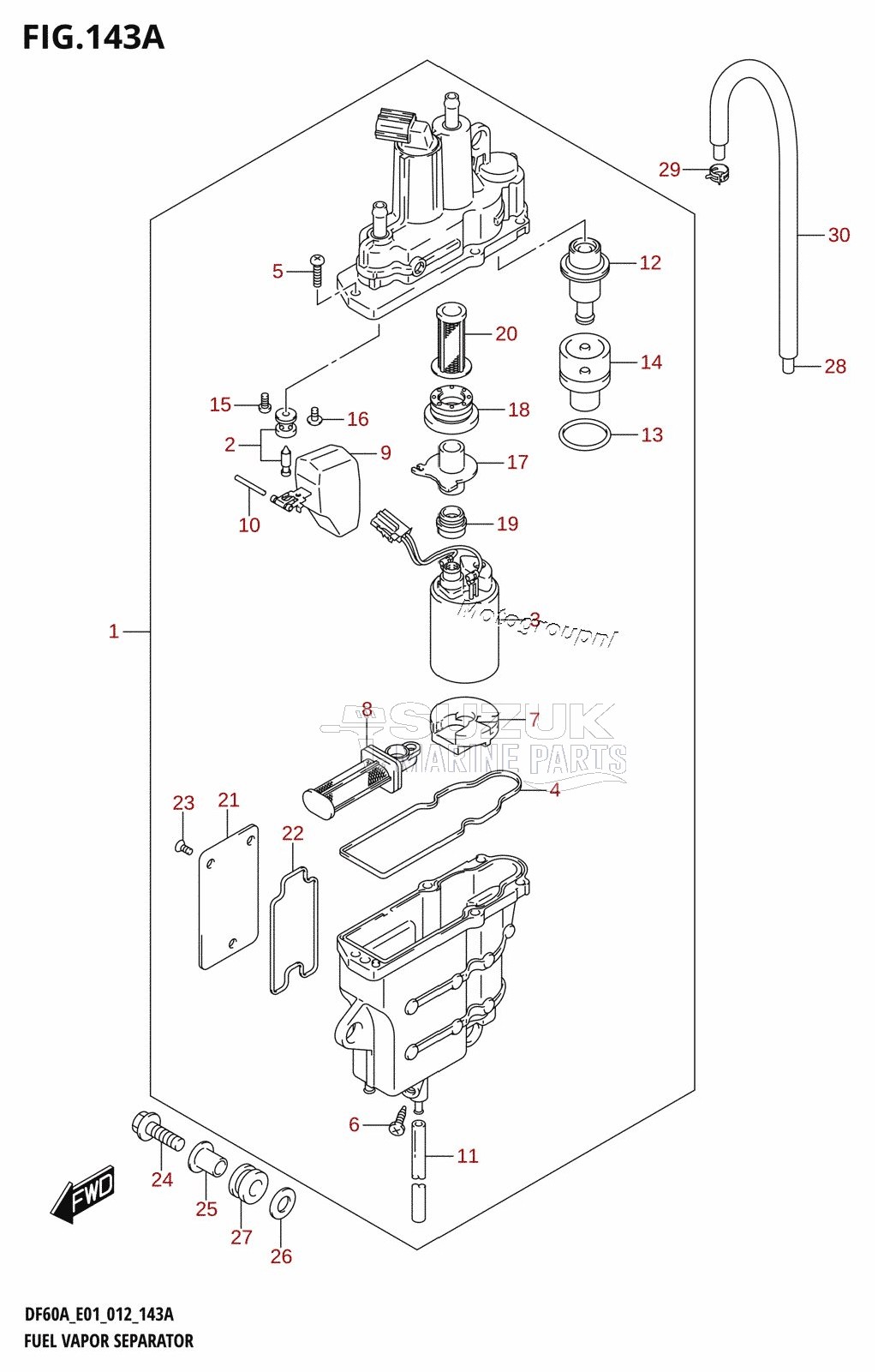 FUEL VAPOR SEPARATOR (DF40A:E01)