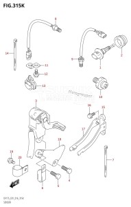 DF175ZG From 17502Z-610001 (E01 E40)  2016 drawing SENSOR (DF175T:E40)