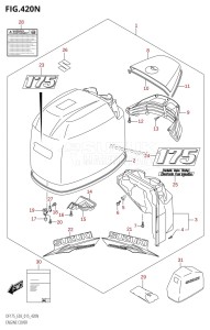 DF175Z From 17502Z-510001 (E03)  2015 drawing ENGINE COVER (DF175Z:E03)