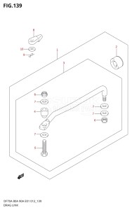 08002F-310001 (2013) 80hp E40-Costa Rica (DF80A) DF80A drawing DRAG LINK (DF90ATH E01)