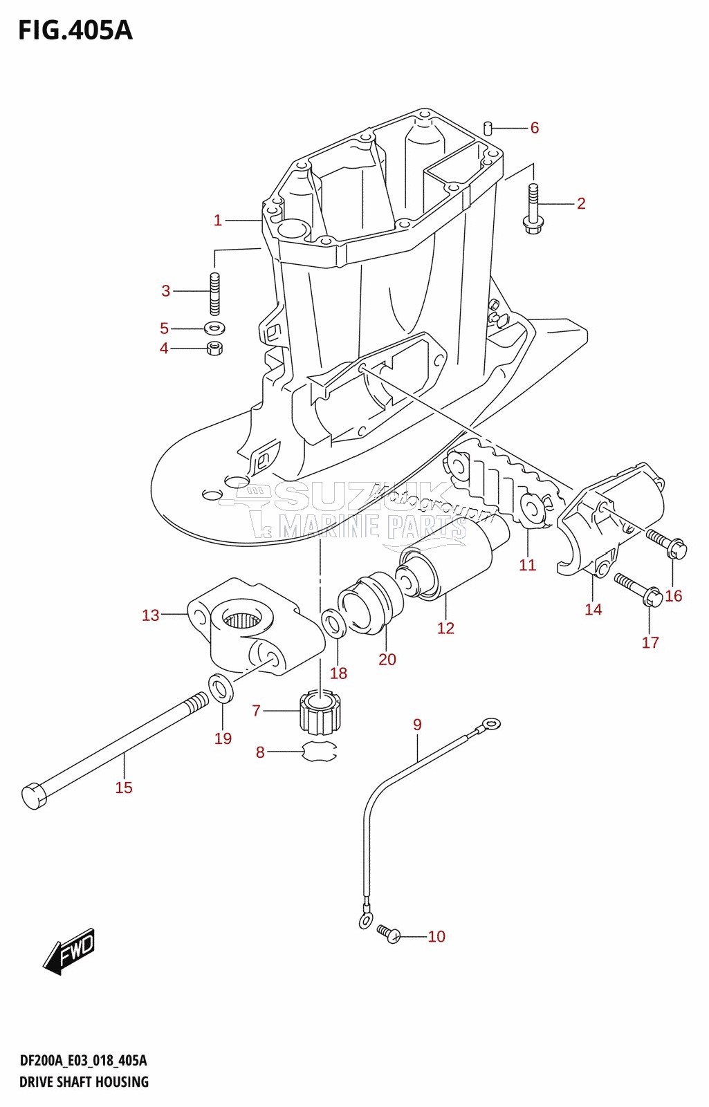 DRIVE SHAFT HOUSING (DF200AT)