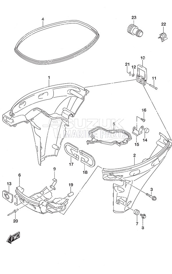 Side Cover Tiller Handle w/Power Tilt