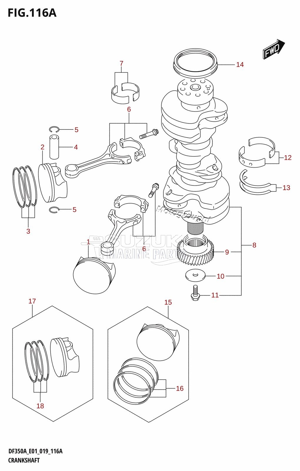 CRANKSHAFT (DF350A)