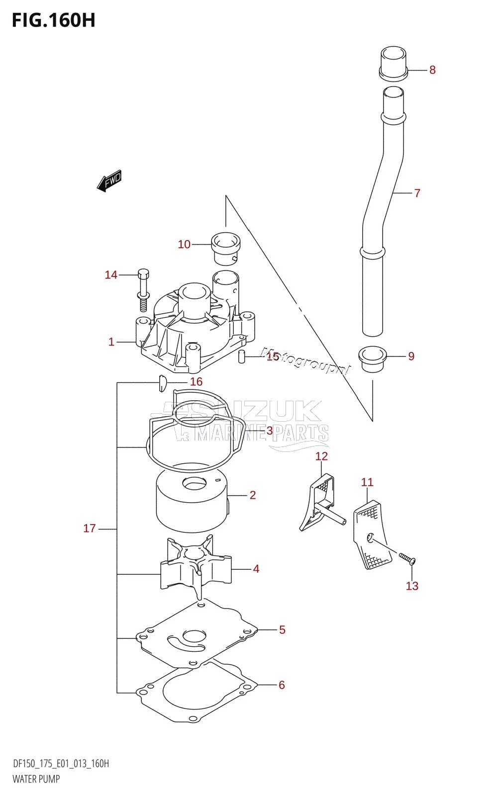 WATER PUMP (DF175Z:E40)