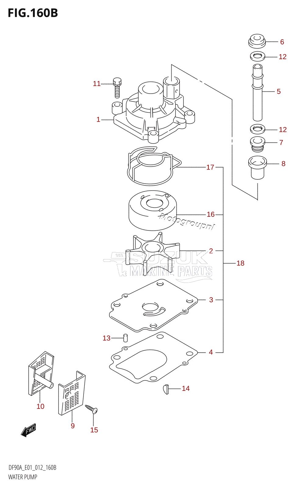 WATER PUMP (DF70A:E40)