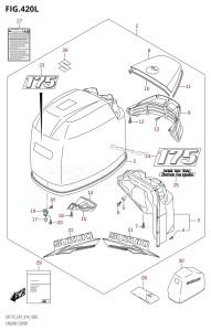 DF175ZG From 17502Z-410001 (E01 E40)  2014 drawing ENGINE COVER ((DF175T,DF175Z):E40)